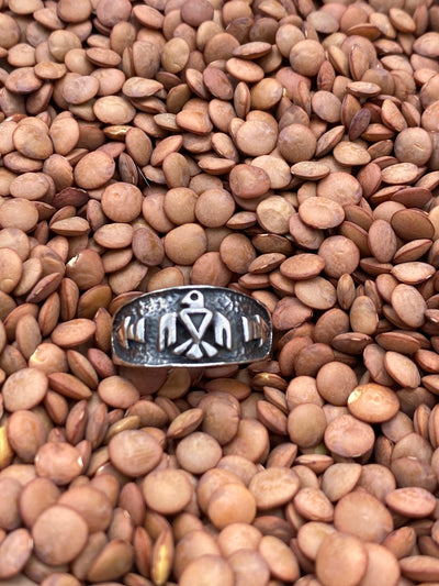 Darden Sterling 10mm Tribal Arrow & Eagle Ring - Size 9.5