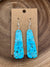 Confetti Turquoise Teardrop Slab Earrings