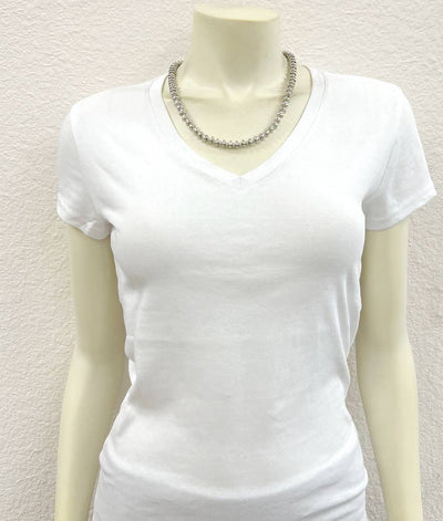 Kona Fashion Silver Saucer Bead Necklace - 20"