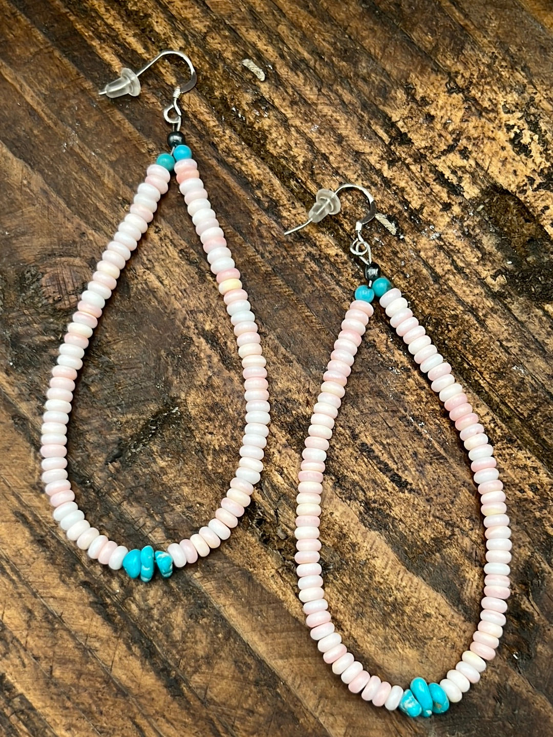 Kaylee Pink Conch and Turquoise Earrings