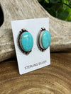 Alex Kingman Turquoise Oval Stud Earrings