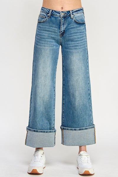 Special A Mid Rise Wide Leg Jeans