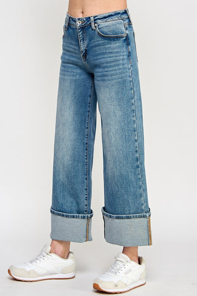 Special A Mid Rise Wide Leg Jeans