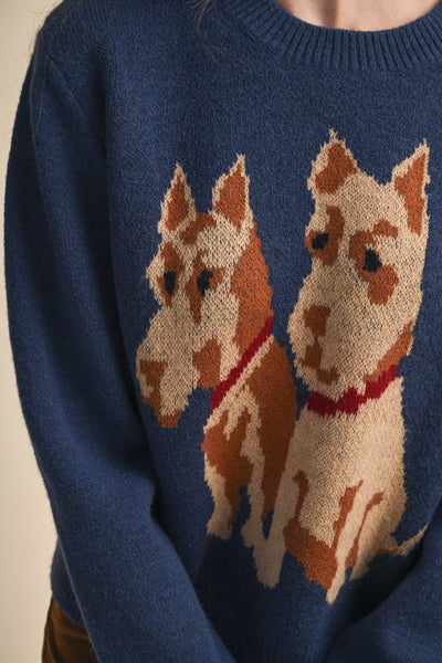Navy Dog Sweater