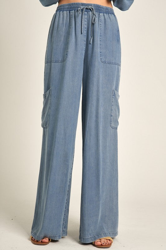 Wide Leg Tencel Pants