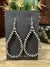 Basin Sterling Navajo Stamped Bead Teardrop  Earrings - 2.75"