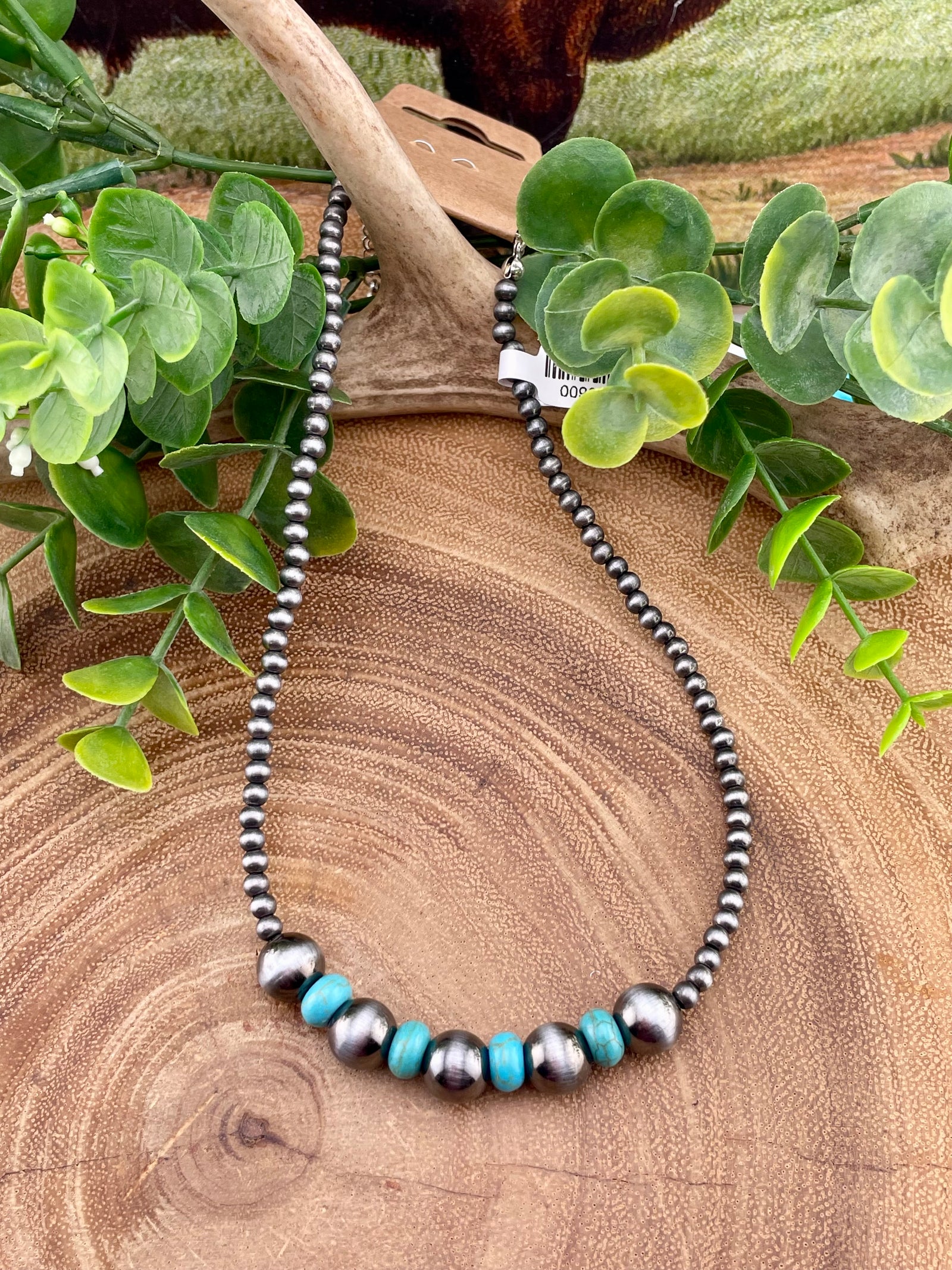 Klipper Fashion Silver Bead Choker - 14"
