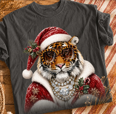 Glam Christmas Tiger Tee