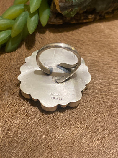 Trena White Buffalo Cluster Ring - Adj