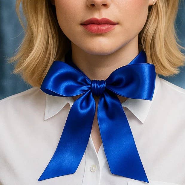 Electric Blue Western Skinny Mini Wild Rag Scarf / Cowgirl Necktie  #TW308