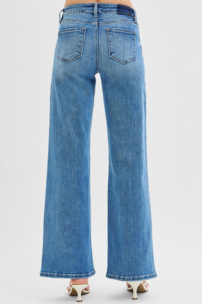 Low Rise Wide Leg Jeans