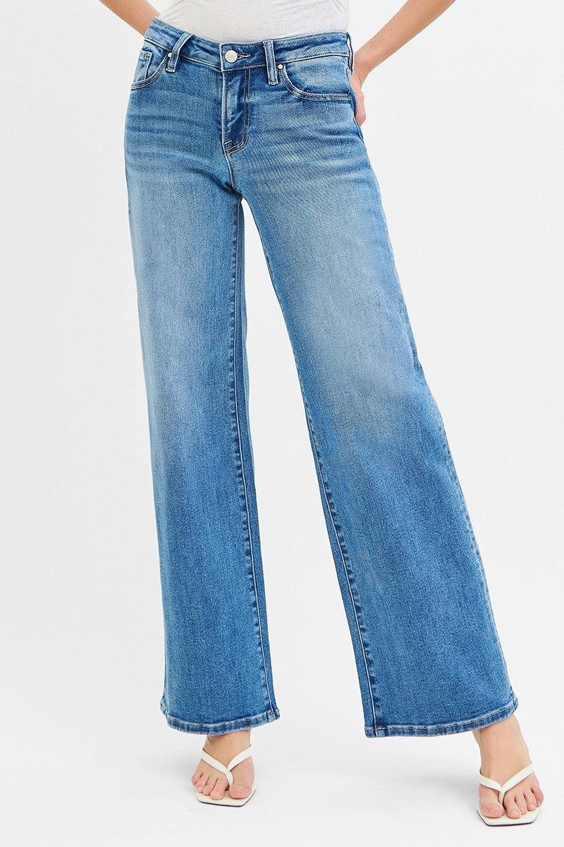 Low Rise Wide Leg Jeans