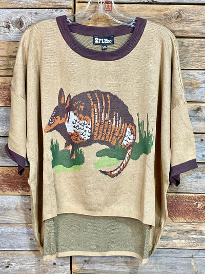 Dusty Dillo Oversized High Low Short Sleeve Top