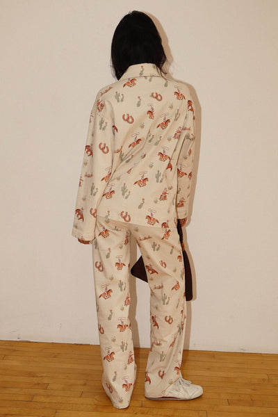 Cowgirl Print Straight Leg Pants