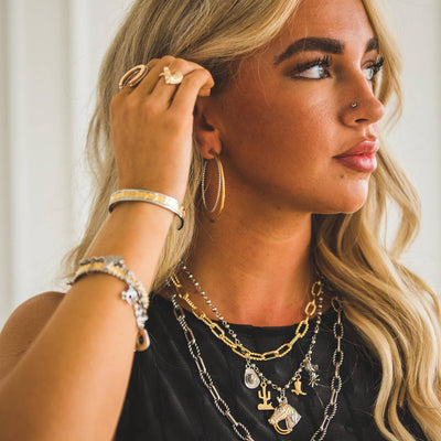 18" 18K Gold Plated Western Charm Necklace
