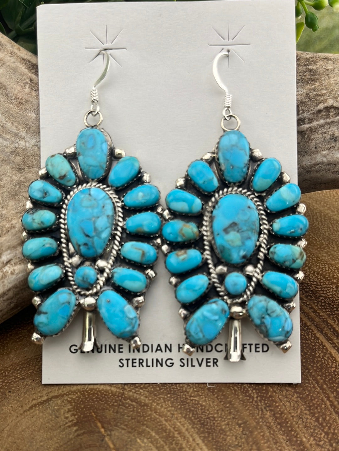 Delora Fluted Turquoise Earrings