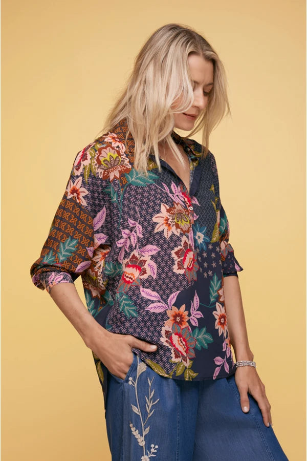 Johnny Was Delfino Lotus Blouse