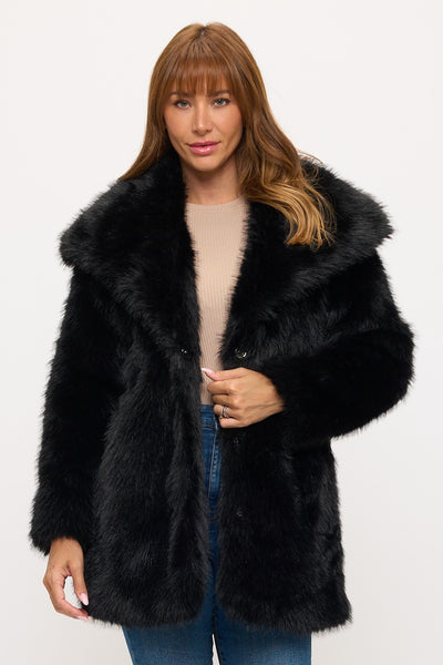 Luxe Cloud Oversized Faux Fur Coat
