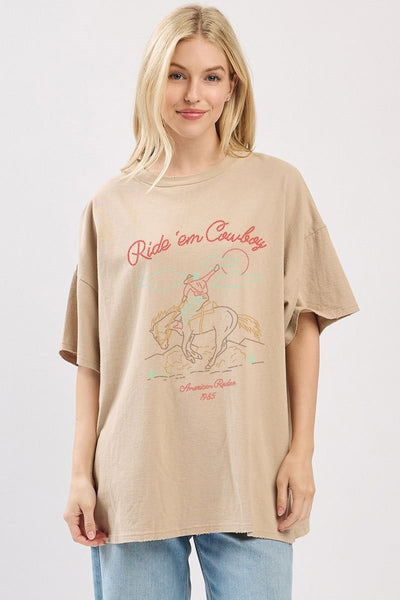 Short Sleeve Puff Ride Em Cowboy