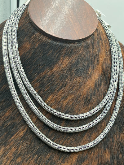 Kennedy Barrel Braid Sterling Necklaces