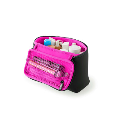 Neoprene Small Train Case- Machine Washable Cosmetic Bag