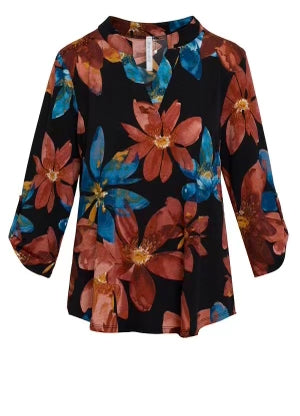 Lizzy Black Marsala Blouse