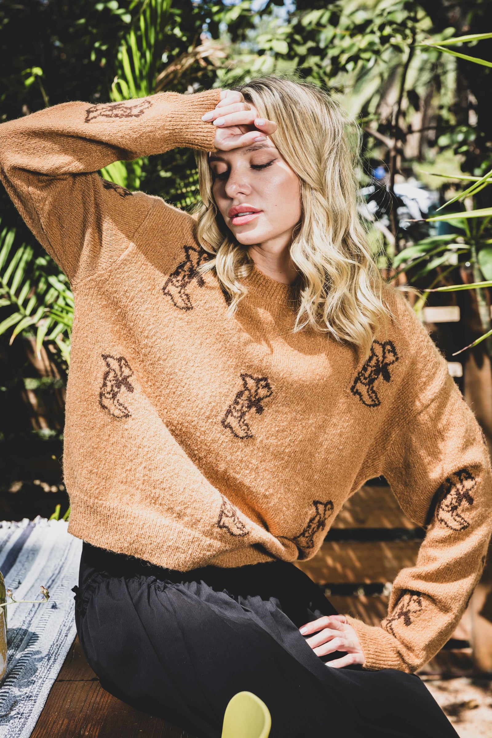 Western Boots Pattern Sweater