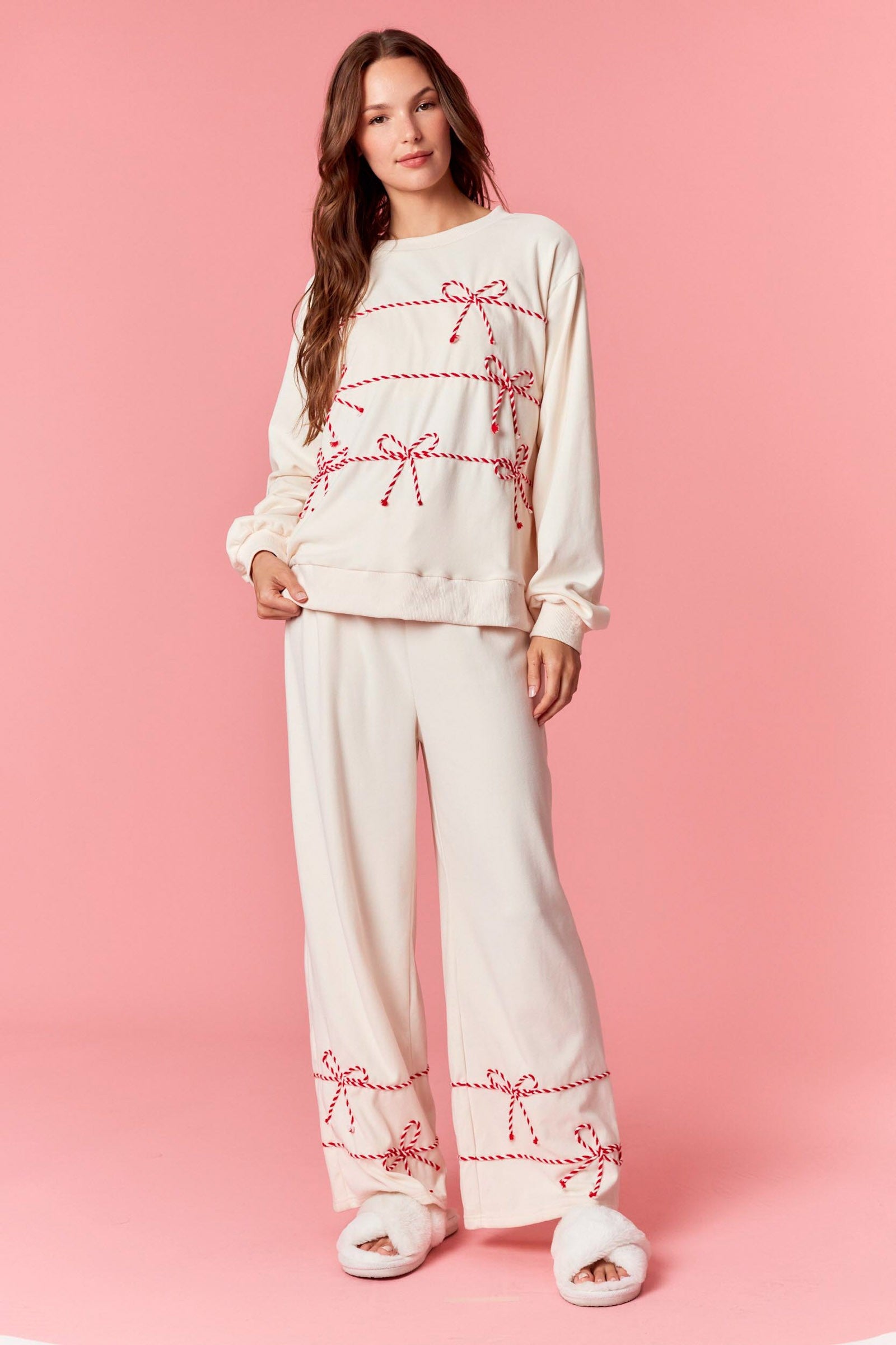 Candy Cane Cream Sweatshirt & Pants
