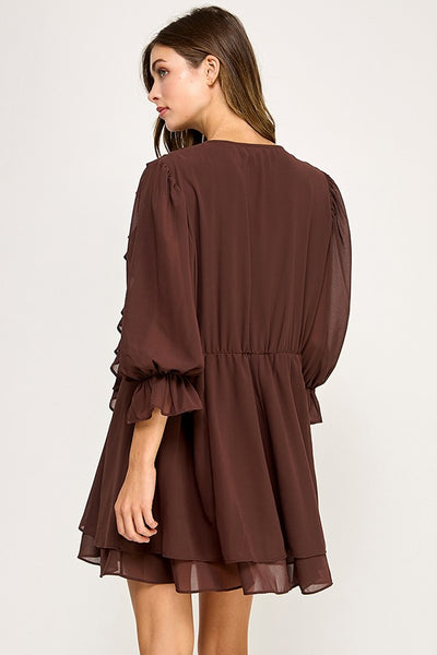 Boho Chic Ruffled Short Dress