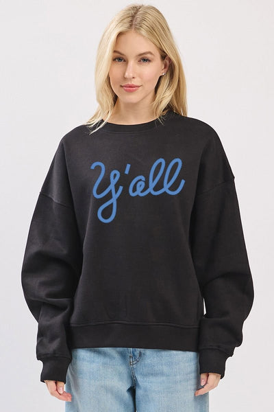Y'all Long Sleeve Puff Sweatshirt