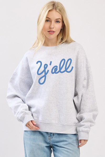Y'all Long Sleeve Puff Sweatshirt