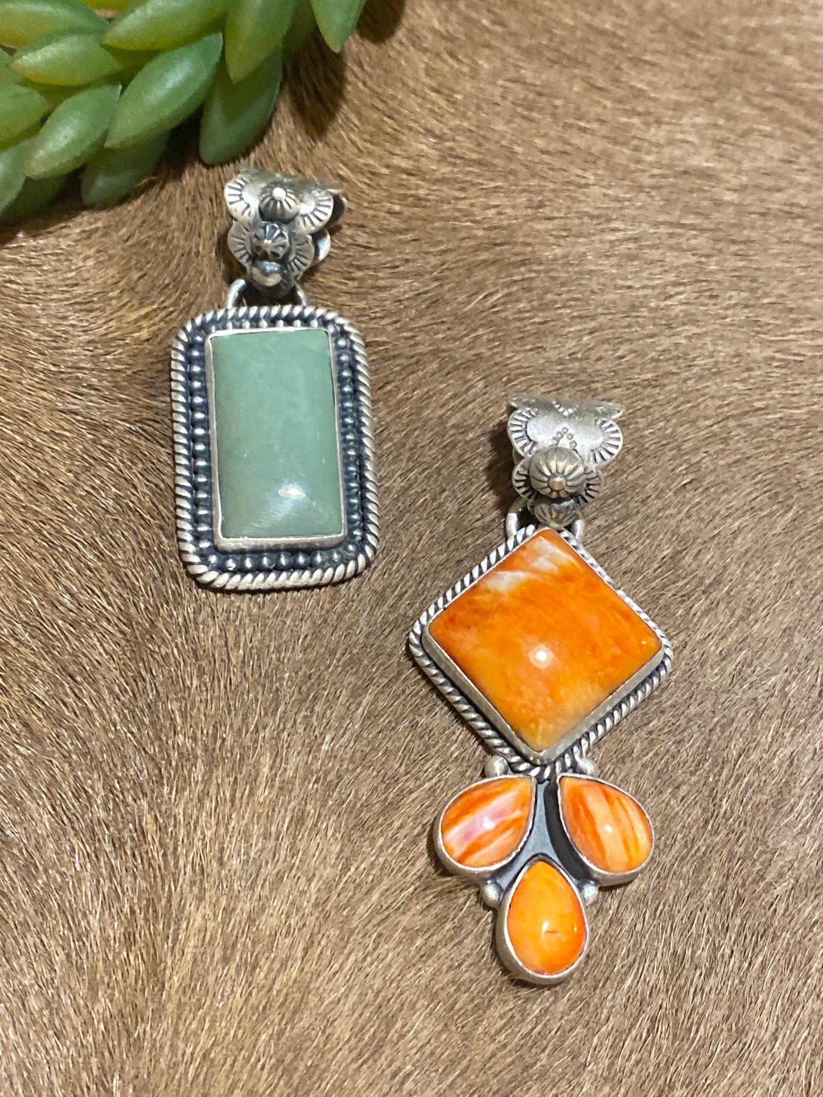 Griffin Burst Bale Sterling Stone Pendant