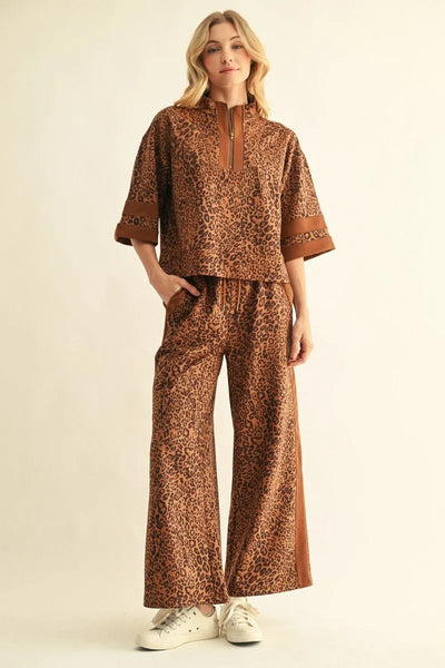 Abrava Leopard Side Stripe Pant