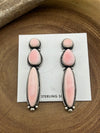 Logan Sterling Silver &  Pink Conch Statement Earrings