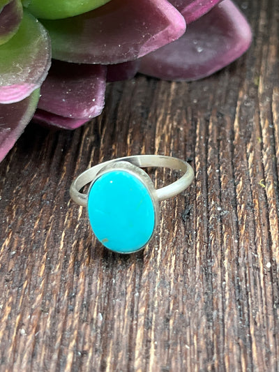 Cora Classic Sterling Turquoise Oval Ring