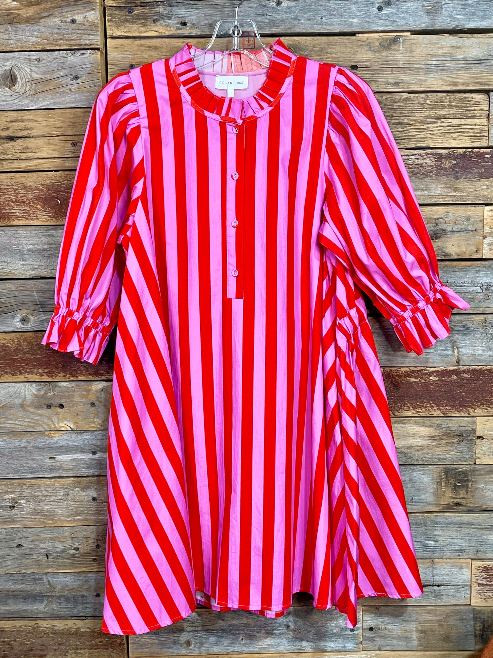 Gabby Lavender & Red Striped Dress