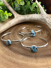Sky Single Stone Golden Hills Turquoise Slim Sterling Cuff