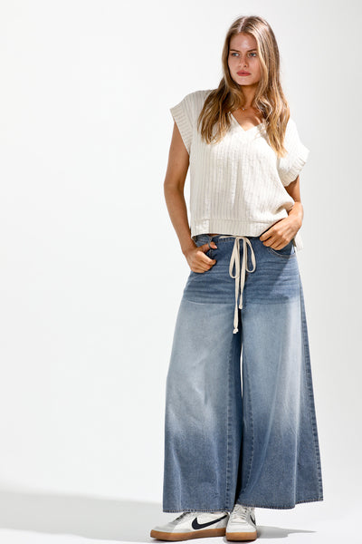 Paris Ombre Dyed Wide Denim Pants