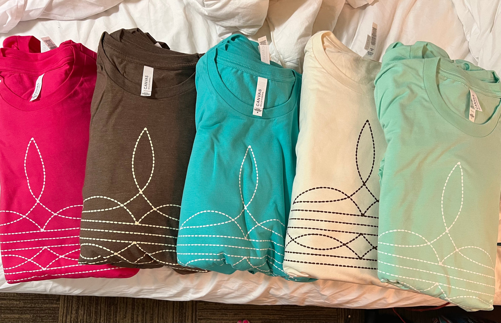 *Boot Stitch Graphic Tee - Natural