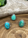 Dolly Roped Single Stone Turquoise Ring