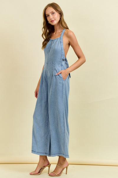 Tencel Dart Wide Leg Romper