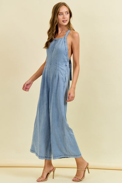 Tencel Dart Wide Leg Romper