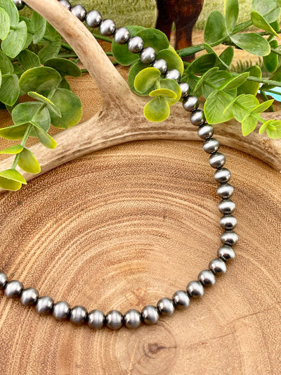 Northern 8mm Fashion Silver Bead Necklace