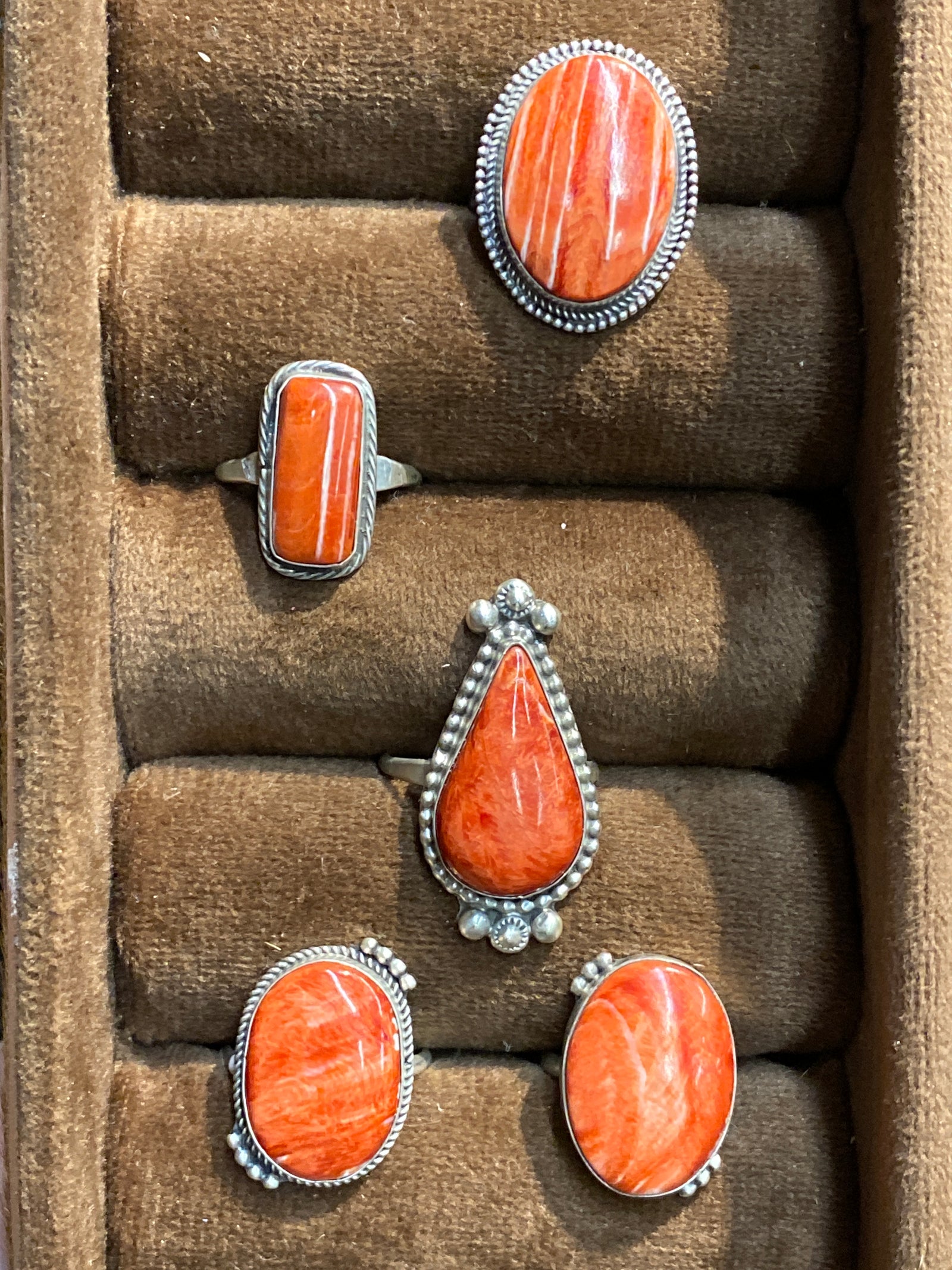 Bristol Sterling Red Spiny Ring