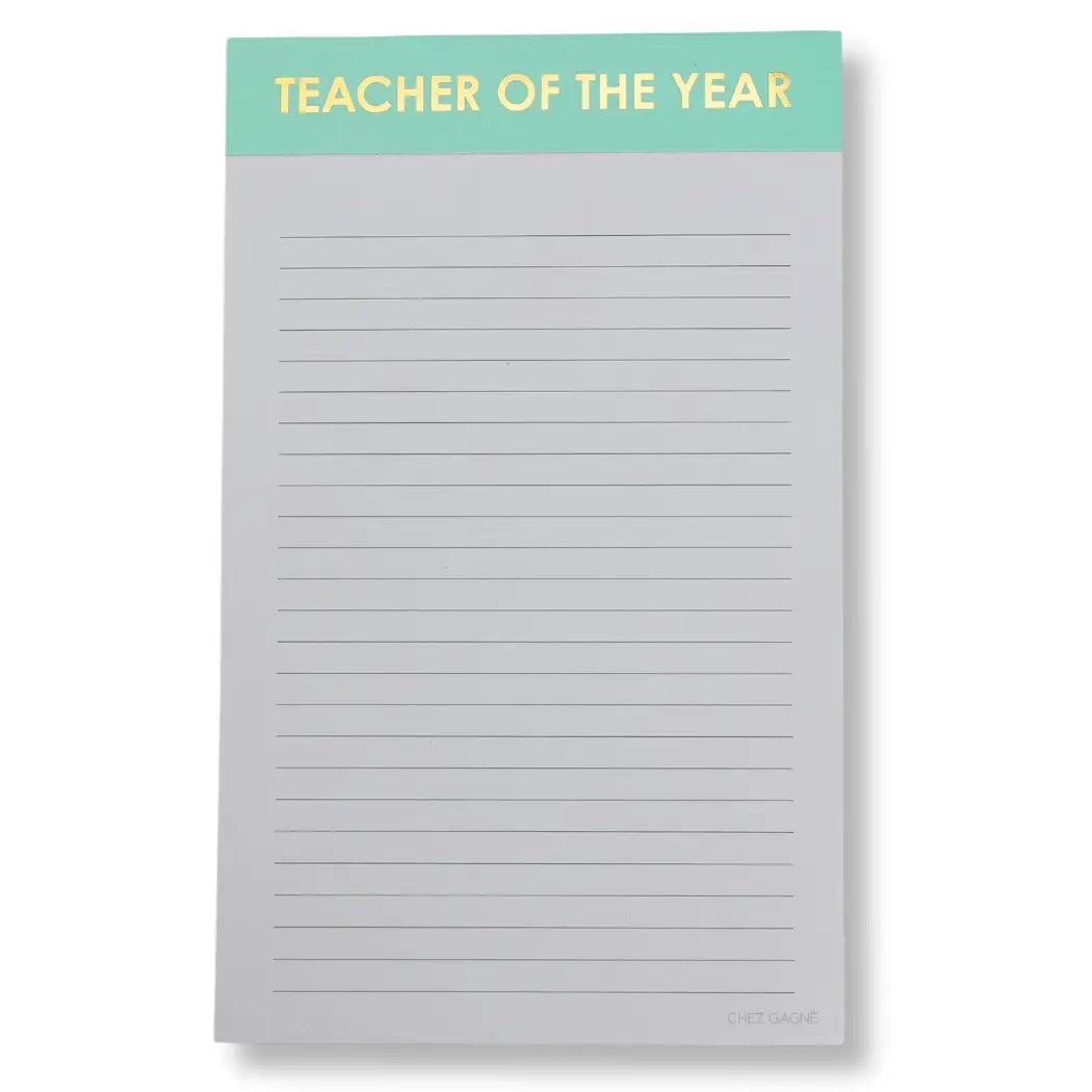 Teacher Of The Year Note Pad