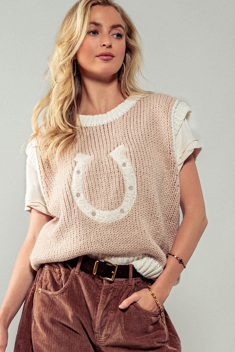 Millie Wild Woven Horseshoe Sweater