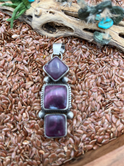 Otero Triple Stacked Stone Pendant