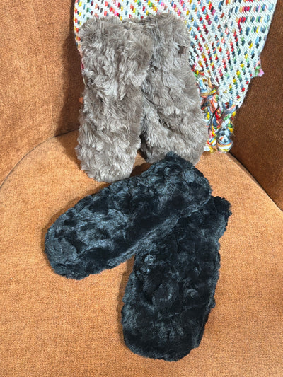 Minky Swirls Fur Mittens