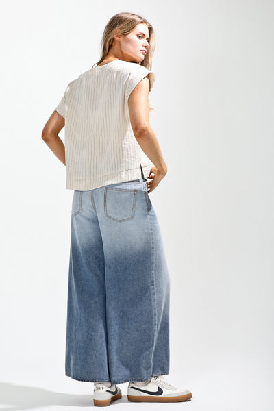 Paris Ombre Dyed Wide Denim Pants