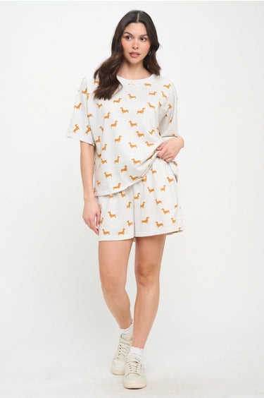Yellow Weiner Dog Relaxed Fit T-Shirt